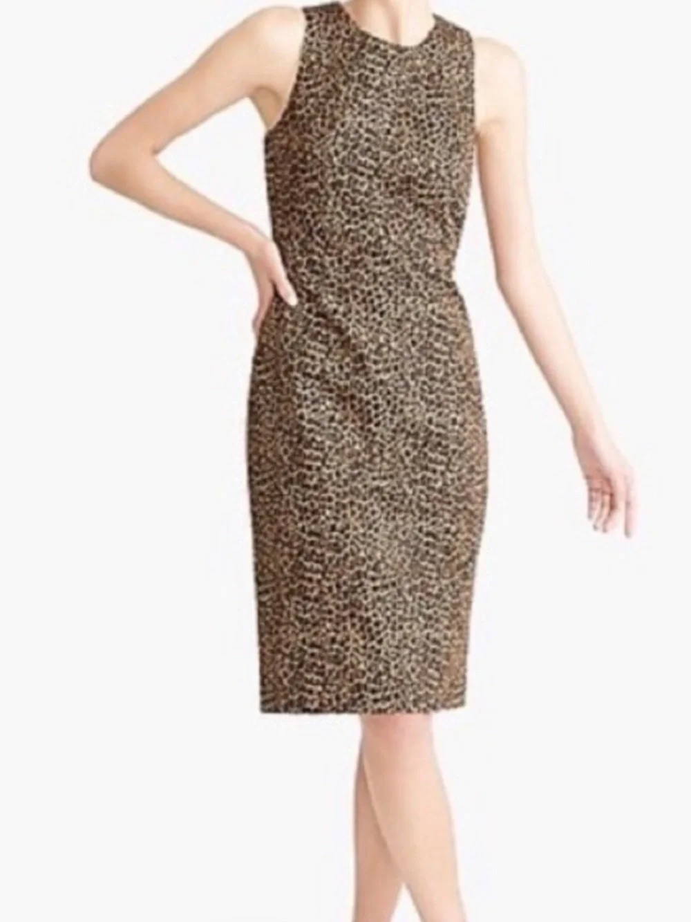 J Crew Leopard Classic Sheath dress